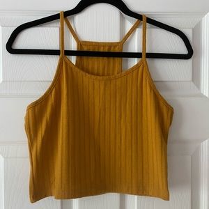 Yellow Tank Top Crop Top